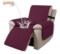 Ystyle Funda Sillon Relax Reclinable 1 Plaza, Funda Butaca Reclinable Impermeable con Banda Elástica, Antimanchas y Antiarañazos, Fundas Lavables para Sillas Reclinables, Burdeos