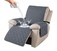 Ystyle Funda Sillon Relax Reclinable 1 Plaza, Funda Butaca Reclinable Impermeable con Banda Elástica, Antimanchas y Antiarañazos, Fundas Lavables para Sillas Reclinables, Gris Oscuro