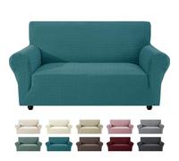 Ystyle Funda Sofa 2 Plazas con Brazos, Verde Oscuro | Fundas para Sofa Alta Elásticas,Protege Sofá de Gatos y Pelos,Antimanchas,Lavable,Renueva el Sofá del Salón,para Niños