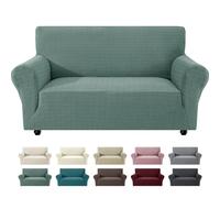 Ystyle Funda Sofa 2 Plazas con Brazos, Verde Salvia | Fundas para Sofa Alta Elásticas,Protege Sofá de Gatos y Pelos,Antimanchas,Lavable,Renueva el Sofá del Salón,para Niños