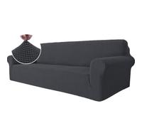 Ystyle Funda Sofa 4 Plazas, Fundas Sofa Elasticas, Negro Gris Oscuro