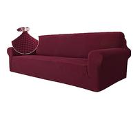 Ystyle Funda Sofa 4 Plazas, Fundas Sofa Elasticas, Rojo Vino