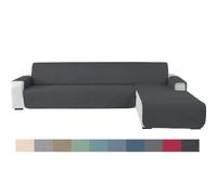 Ystyle Funda Sofa Chaise Long 4 Plazas, Funda Sofa L 285cm, Gris Oscuro | Funda Sofa Chaise Longue, Protector Sofa Chaise Longue, Cubre Sofa Chaise Longue, Funda Sofa Rinconera