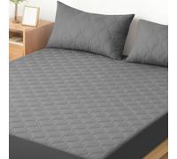 Ystyle Protector Colchon Impermeable 160x190 CM, Funda Colchon Antiacaros Antiarañazos, Elástico En Todo El Contorno, Cubre Colchon Hipoalergénico, para Altos De Colchón De 30cm, Gris