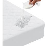 Ystyle Protector de Colchón Acolchado 160 x 190 cm, Blanco | Funda Colchon Microfibra Transpirable y Anti Ácaros, Cubre Colchon Estira hasta 30 cm de Profundidad, Antimanchas Lavable