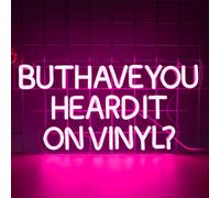 YSUIEC But Have You Heard It On Vinilo Neon Cartel para Decoración de Pared, La música neón con las paredes y los clásicos LED con los LED para el salón, la zona en vivo para el taller de estudio