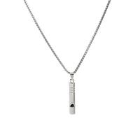 YSuqiBB El collar unisex de acero de titanio es el mejor regalo para recompensarse o para regalar a amigos y familiares (Silbar)