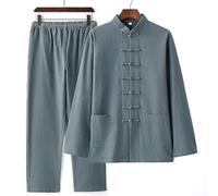 YSVQHHDV Traje De Meditación para Hombres Ropa De Oración De Algodón Y Lino Cómoda Y Transpirable Regalo De Cumpleaños De Navidad Y Halloween(Green,5XL)