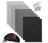 YSWOVUO 10 Piezas 20x30cm Hojas de Fieltro, Tela de Fieltro para Manualidades, Fieltro Rígido para Proyectos de Bricolaje, Bolsas de Fieltro Cosidas, Estuches para Lápices, Manteles Individuales