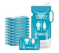 YSWOVUO 12 Piezas Bolsas de Orina Desechables, 750ml Bolsa de Orina Portátiles para Hombre Mujer Niños, Bolsa de Vómito de Urinario para Acampar, Viajar, Atasco de Tráfico, al Aire Libre, Emergencia