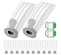 YSWOVUO 12 Piezas Bolsas para Aspiradora compatible con Vorwerk Kobold VK7 FP7, Bolsas de Filtro con 2 Filtros de Motor, Bolsas de Repuesto compatible con Aspiradoras Vorwerk Kobold VK7