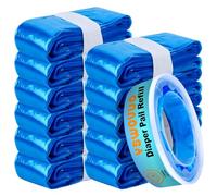 YSWOVUO 12 Recambios Contenedor de Pañales Compatible con Tommee Tippee Twist & Click, Bolsa de Relleno para Papelera Pañales Bebe Compatible con Angelcare (11 Bolsas & 1 Contenedor para Pañales)