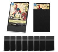 YSWOVUO 400 Piezas Soft Fundas para Cartas, 66 x 91mm Tamaño Estándar Fundas para Tarjetas, Protectores Card Sleeves para Gathering Compatible con Magic MTG, Juego de Mesa, Negro