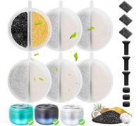 YSWOVUO 6 Piezas Filtros Fuente Gatos Compatible con 2,5L Fuente de Agua para Gatos, Filtro Fuente para Gatos con Carbón Activo Compatible con Bebedero Automatico Gatos Ultra Silenciosa