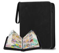 YSWOVUO Album Cartas, Album para Cartas Magic, 900 Album Cromos, Álbum de Cartas Coleccionables, Carpeta Cartas Transparente, Negro