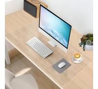 YSWOVUO Alfombrilla de Escritorio Transparente, 60 x 40 cm Protector de Mesa Transparente, Tapete escritorio PVC Antideslizante e Impermeable, Protector Escritorio Transparente para Oficina/Hogar