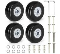 YSWOVUO Ruedas de Maleta de Reemplazo, 4 Piezas Ruedas para Maletas de Viaje 50 mm x 18 mm, Ruedas Maletas Repuesto de Goma con Rodamientos Repuesto de Ruedas para Equipajes y Carritos de Equipaje