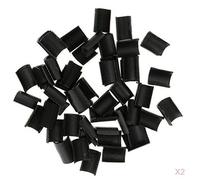 YsXoWiui 100 Uds Pegamento de Uñas de Queratina para Extensiones de Cabello Rebond con Punta en U Fusión Caliente, Negro
