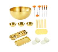 YsXoWiui 25 Piezas Cuencos Faciales Kit de Mezcla para Mascarillas Brochas Espátulas Bandejas de Almacenamiento Herramientas Cosméticas Material de Nylon Y Cor