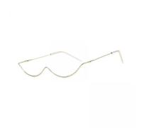 YsXoWiui 4X Gafas de Sol de Media Montura, Gafas Geométricas, Gafas de Metal Sin Montura, Sin Lentes, Decorativas, Ligeras, Adecuadas para Mujeres Y Fiestas Ca