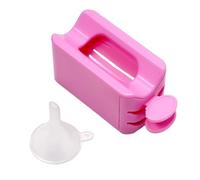 YsXoWiui Caja de Reciclaje de Polvos de Uñas, Contenedor de Almacenamiento de Polvos con, Organizador Portátil con Función de Recuperación de Polvo, Rosa