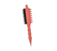 YsXoWiui Cepillo de Teasing para Cabello Peine de Nylon Compacto para Control de Bordes Cepillo para Seccionar Pelo Largo Herramienta de Estilizado con Cerdas, Naranja Rojo