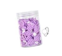 YsXoWiui Eyelash Glue Cups Porta Pegamento para Pestañas Extensión Volumen con Copa de Flor Organizador Compacto Auto Adherente en Pp Adecuados para Procedimie, Panal Morado