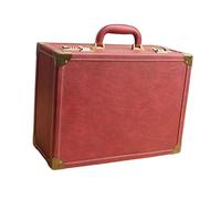 YsXoWiui Maletín de Barbería Caja para Estilista Estuche de Viaje Organizador de Utensilios con Diseño Ligero Y Asa para Fácil Transporte Adecuado para Peluque, Rojo