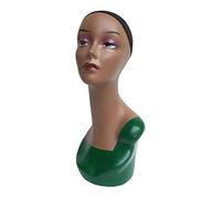 YsXoWiui Maniquí Cabeza para Pelucas Femenino Resistente Ligero Base Estable para Pelucas Gafas Bufandas Joyas Adecuado para Salón de Belleza Exhibición Ho, Verde