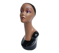 YsXoWiui Maniquí Cabeza para Pelucas Femenino Resistente Ligero Base Estable para Pelucas Gafas Bufandas Joyas Adecuado para Salón de Belleza Exhibición Ho, Negro