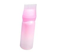 YsXoWiui Peine para Teñir El Cabello, Botella para Teñir El Cabello, Aceite para El Cabello, Botella Recargable con Peine para Una Coloración Uniforme en Casa, ROSA