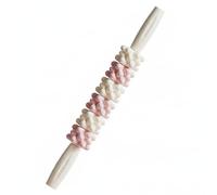 YsXoWiui Rodillo de Masaje Infantil Rodillo Rodillo de Masaje Masajeador Rodillo Sensorial de Silicona Texturizada para Integración Sensorial y Mejora de, Blanco Y Rosa, Mango Redondo De Seis Bolas