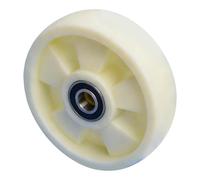 YsXoWiui Volante Amortiguador de Repuesto para Transpaletas, Mantenimiento de Carretillas Elevadoras, Doble Rodamiento de 180 Mm X 50 Mm, Rueda de Nailon Blanca