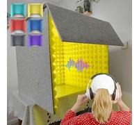 YSXXIAN Dizartable Desktop Sound Booth for Recording, Foldable Vocal Isoling Shield with High-Density Absorbing Cotton, Reduce Echo y Background Noise for Home Studio & Office Calls