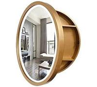 YSXXIAN Espejo de baño Redondo con iluminación LED, Armario de Madera de 50-70 cm con Interruptor táctil, tocador de Pared Impermeable y Resistente a la exposición para la decoración del hogar.