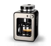 YSXXIAN Fully Automatic Coffee Maker con Grinder, 600W Portable Espresso Machine for Whole Beans o Grounds, Compact Brew System with Keep-Warm Plate for Home Office Use