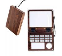 YSXXIAN Funda de paletas de Acuarela de Madera portátil con 27 Wells Brush Slot Limpieza de la Copa y teléfono para acrílico Gouache Plein Air Sketching Outdoor Studio Travel Art Suministros