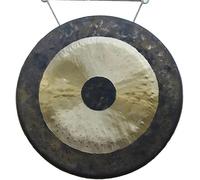 YSXXIAN Gong Chau de Bronce Martillado a Mano de 45 cm para sanación con Sonido, Mtat y Yoga, Acabado Tral Ad con mazo, Ricos armónicos para la decoración del hogar.