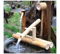 YSXXIAN La Fuente de Agua de Estilo japonés Bamboo con Kit de Bomba, decoración Natural jardín al Aire Libre, Soothing Tapping Sound, Lightweight Zen Yard Feature for Patio Lawn