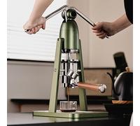 YSXXIAN Manual Espresso Maker Lever with Gauge, 12Bar Pressure for Rich Crema, Portable Stainless Steel Coffee Machine, Camping de Viajes