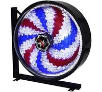 YSXXIAN Poste de barbero LED Giratorio con luz, Letrero de Molino de Viento Rojo, Blanco y Azul para salón de Belleza, lámpara de Pared eléctrica Impermeable con Soporte de Acero Inoxidable, 42 cm.