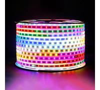 YSXXIAN Tira de Luces LED Impermeable de 96 LED/m con Control Remoto, Cuerda de Luces de Silicona Flexible IP65 para decoración de Fiestas en Jardines al Aire Libre, 220 V de Alto Voltaje.