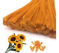 YSYONBOE 100 PCS Limpiadores de Pipas para Manualidades, Tallos de Chenilla Pipe Cleaners, Alambre de Chenilla para Manualidades y Decoración Creación de Bricolaje (Dorado)