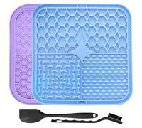 YSYONBOE Alfombrillas para Lamer Perros y Gatos con Ventosas, 20X20cm Alimentador Lento para Perros Gatos Grandes y Cachorros, Aliviar la Ansiedad, Sin BPA, para Bañar, Alimentar y Entrenar