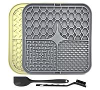 YSYONBOE Alfombrillas para Lamer Perros y Gatos con Ventosas, 20X20cm Alimentador Lento para Perros Gatos Grandes y Cachorros, Aliviar la Ansiedad, Sin BPA, para Bañar, Alimentar y Entrenar