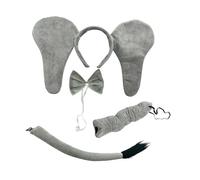 Ysyqkn 1 Juego de Disfraz de para Niños Incluye Diadema Orejas Cola Nariz Y Pajarita Accesorios Cómodos Adecuado para Fiestas Escolares Y Juegos Inf, 4 Piezas