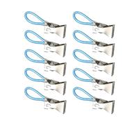 Ysyqkn 10 Piezas Ganchos Colgadores Sujetadores de Toallas Clips de Metal con Anilla Porta Paños de Cocina Resistentes de Hierro Adecuados para Camping Baño, Azul, tal como se describe