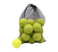 Ysyqkn 18 Piezas Pelotas de Tenis Bolas Deportivas Pelotas de Entrenamiento Pelotas de Práctica Fabricadas con Goma Natural Y Fieltro Adecuadas para, Amarillo