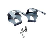 Ysyqkn 2 Clips para Los Pies de Bicicleta Estática, Accesorios de Ciclismo, Repuestos, Clips para Los Pies de Media Caña para Un Uso Eficaz, Adecuados para C, Gris