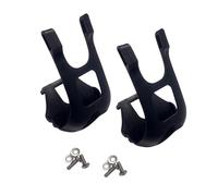 Ysyqkn 2 Clips para Los Pies de Bicicleta Estática, Accesorios de Ciclismo, Repuestos, Clips para Los Pies de Media Caña para Un Uso Eficaz, Adecuados para C, Negro